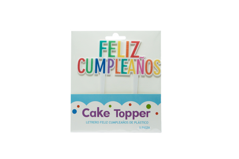 Letrero Feliz cumpleaños colores