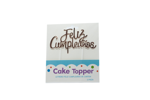 Letrero Feliz cumpleaños cartón